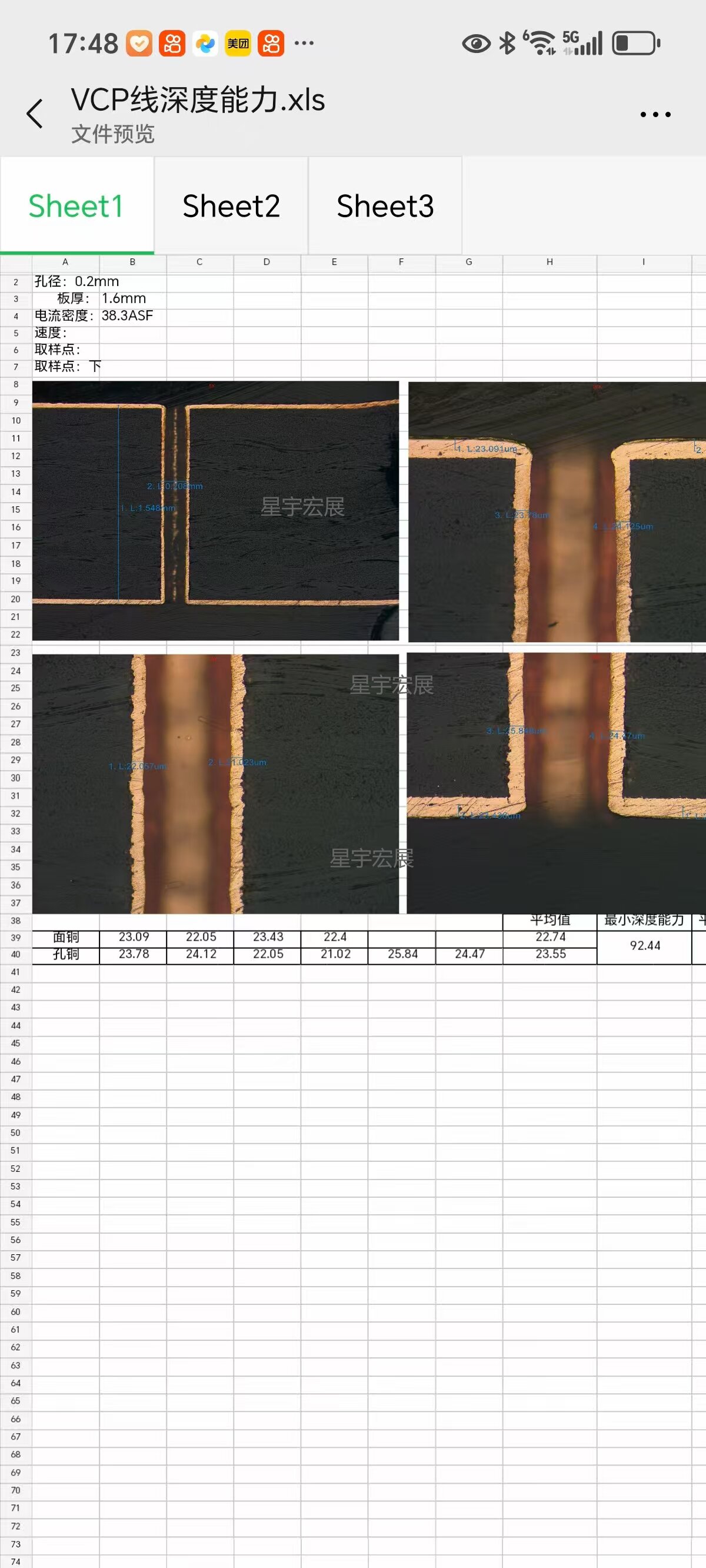 VCP铜光剂深镀能力效果图